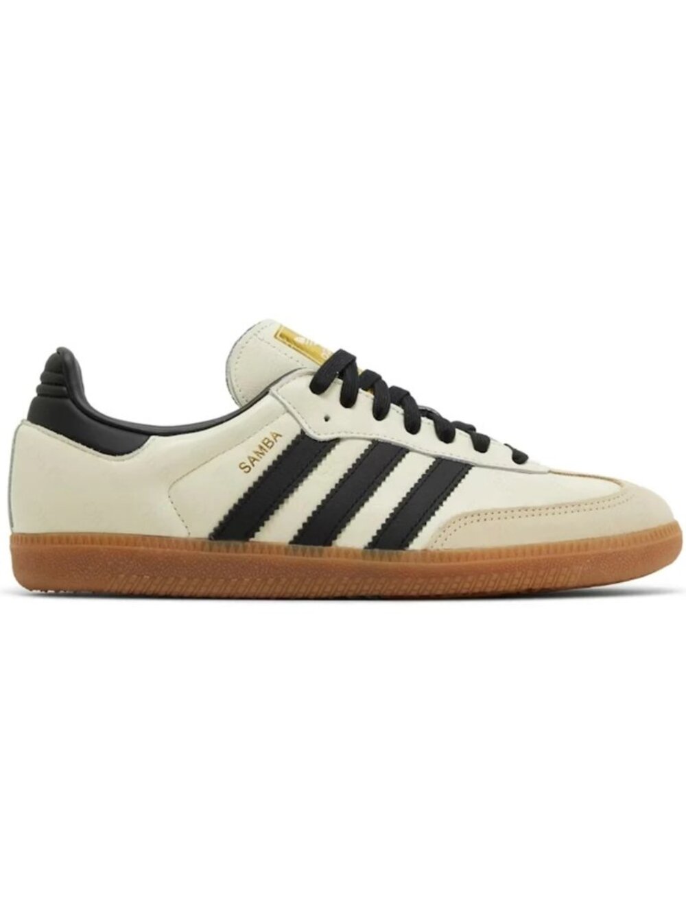 Adidas Samba OG Sneakers White Leather Upper Black Stripes Mens Size 10.5 B75806